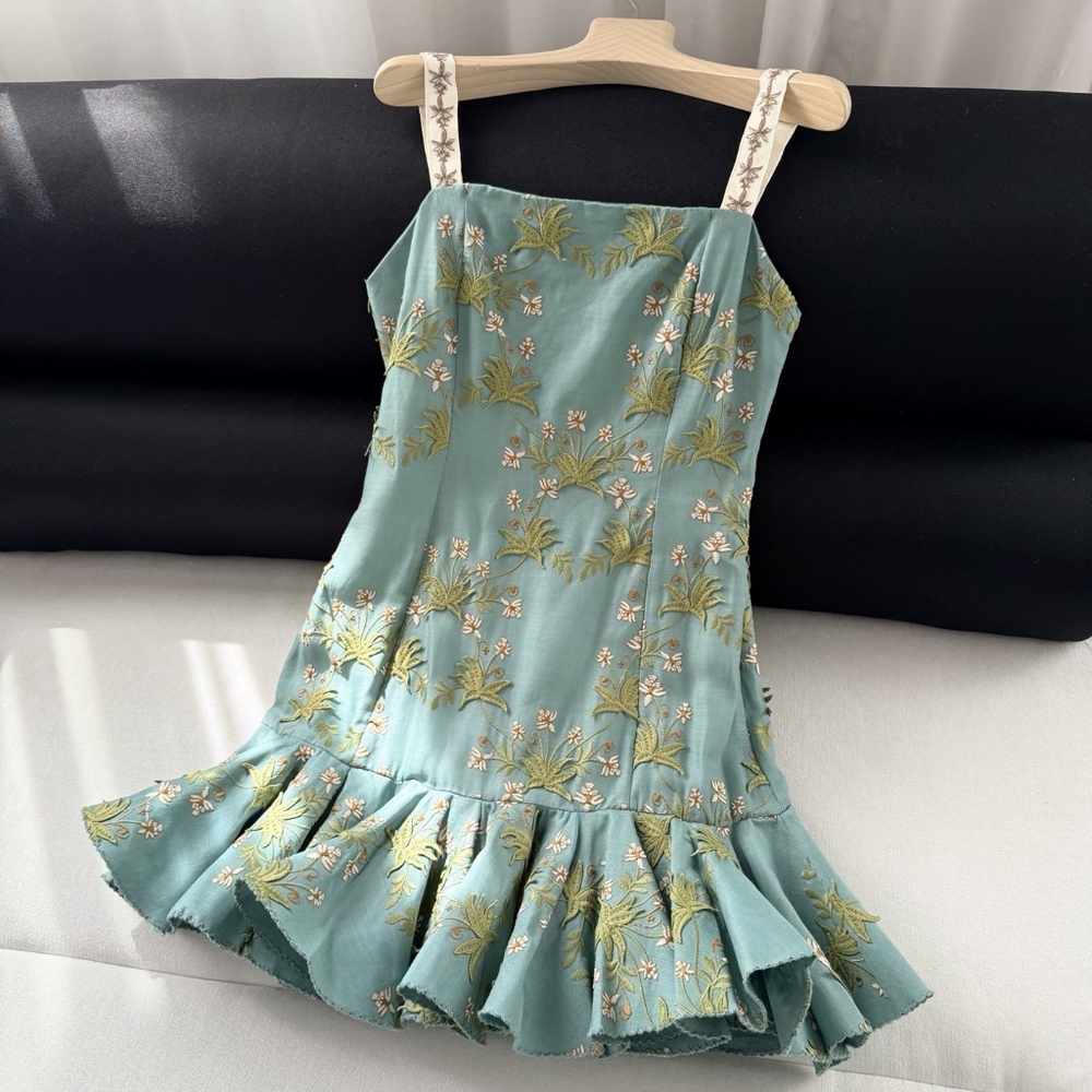 AGUA BY AGUA BENDITA Tumbao Orquidea embroidered mini dress - Picture 8 of 16